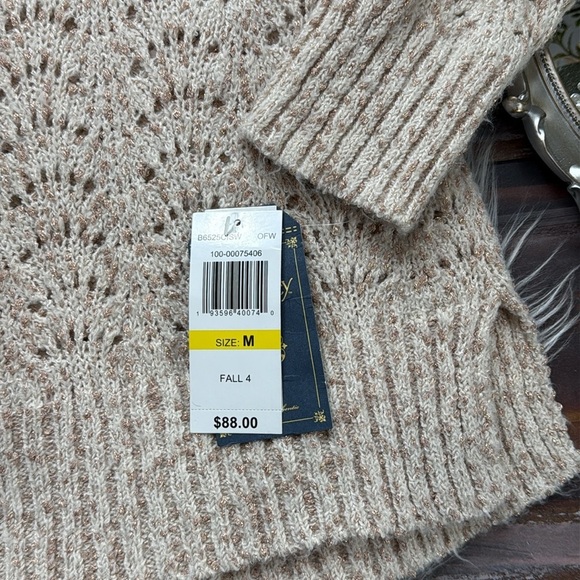 NWT Democracy Off White Knit Turtleneck Sweater - Picture 4 of 10